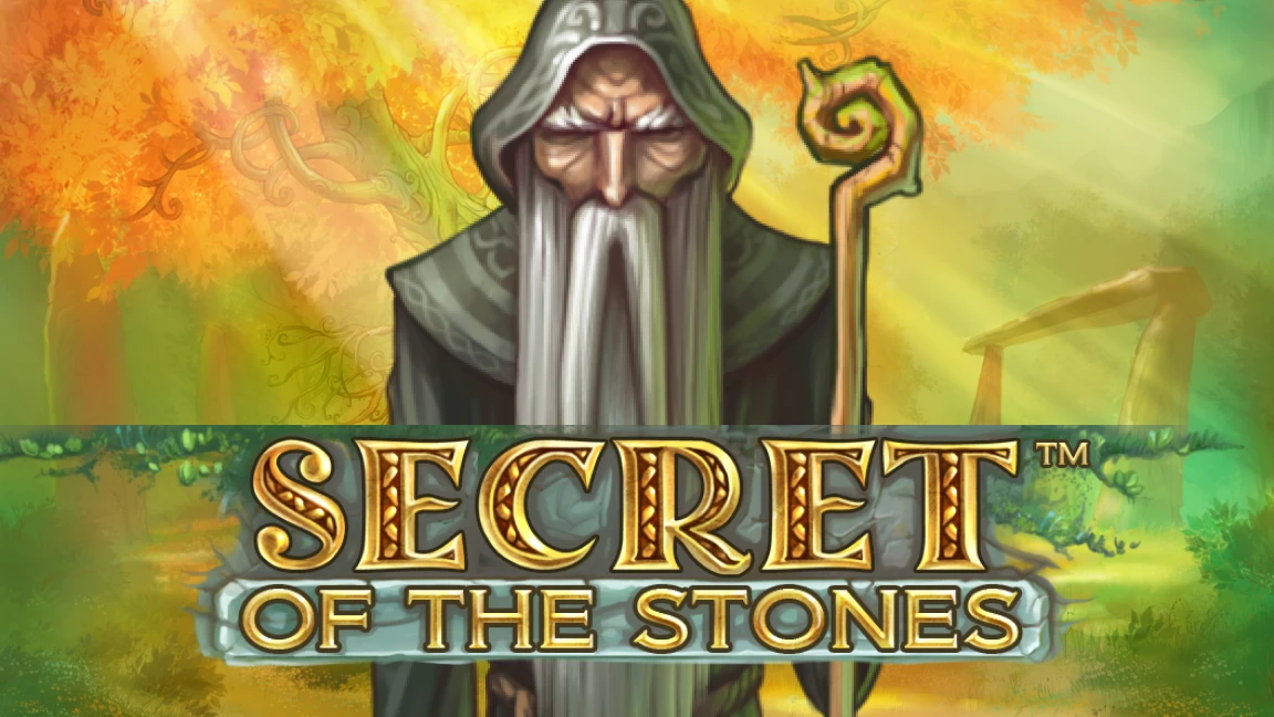 The promotional header for Secret of the Stones™, an online slot game on Betty.ca.
