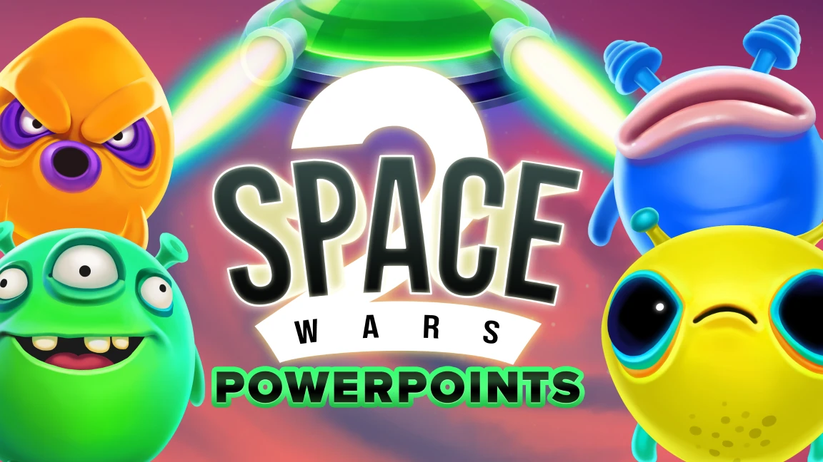 The promotional header for Space Wars 2™, an online slot game on Betty.ca.