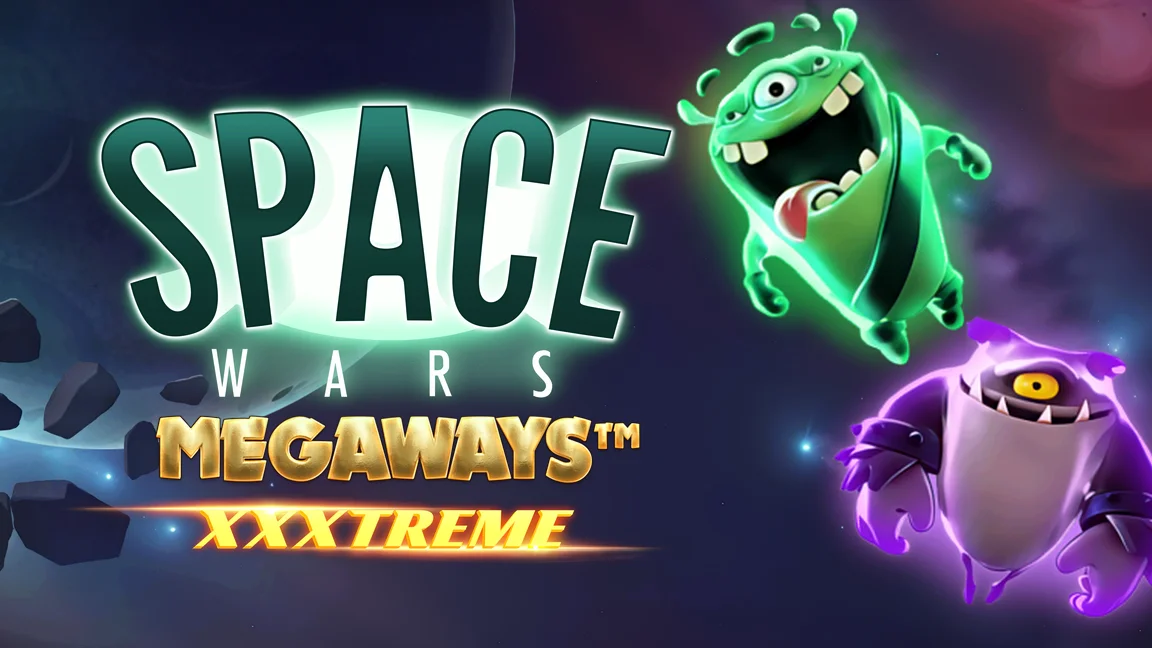 The promotional header for Space Wars Megaways XXXtreme, an online slot game on Betty.ca.