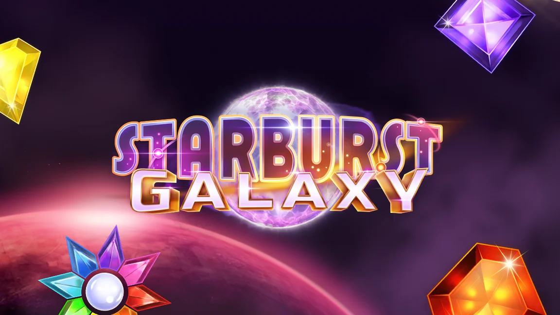 The promotional header for Starburst Galaxy, an online slot game on Betty.ca.