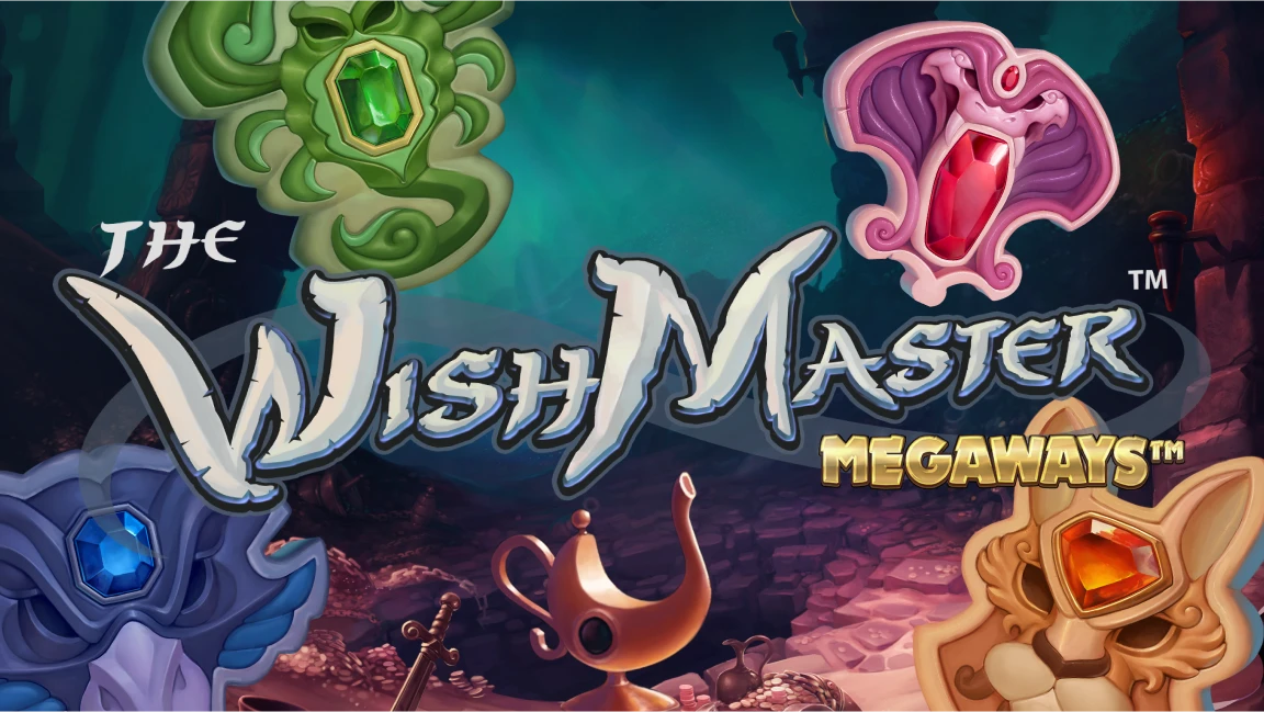 The promotional header for The Wish Master™ MegaWays™, an online slot game on Betty.ca.