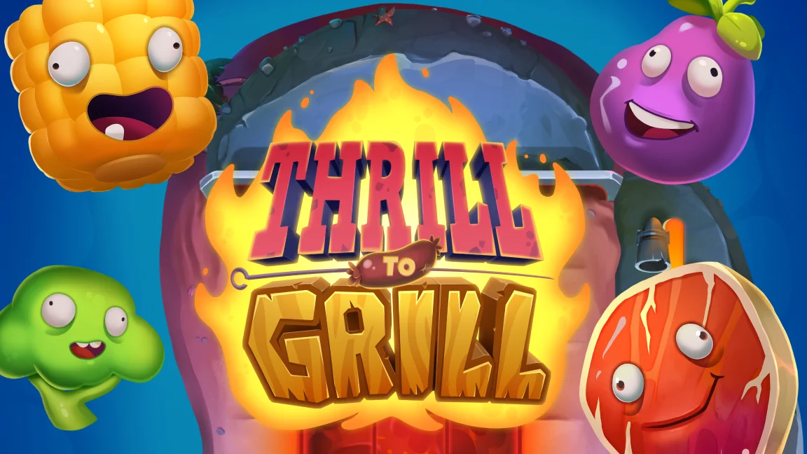 The promotional header for Thrill to Grill, an online slot game on Betty.ca.