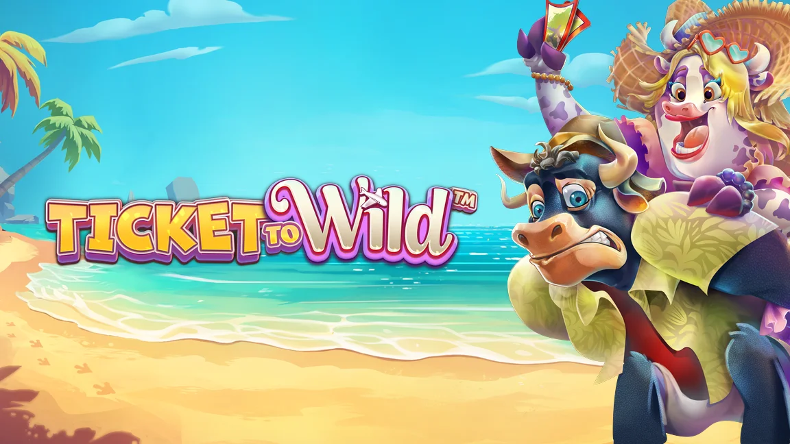 The promotional header for Ticket to Wild, an online slot game on Betty.ca.