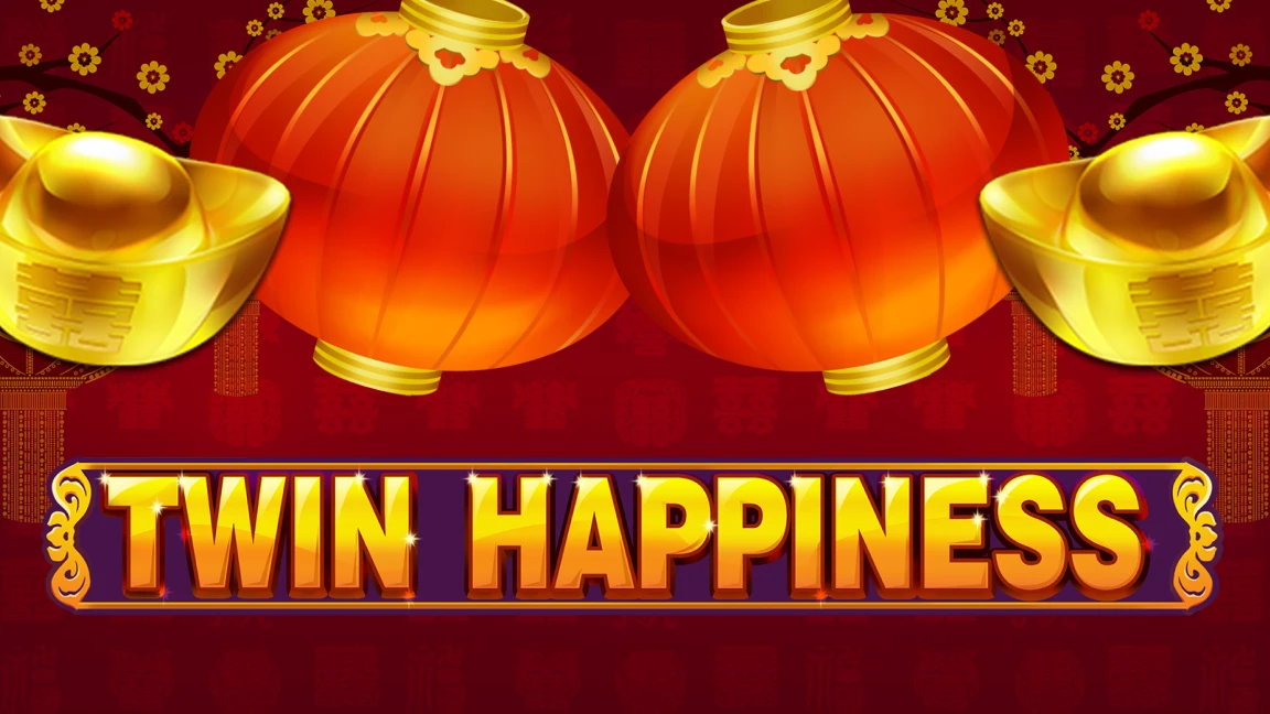 The promotional header for Twin Happiness, an online slot game on Betty.ca.