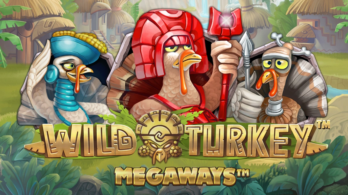 The promotional header for Wild Turkey™ MegaWays™, an online slot game on Betty.ca.