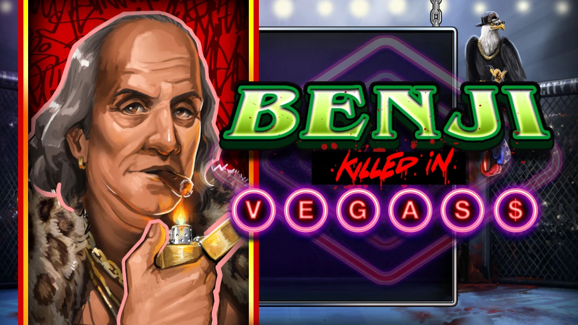 The promotional header for Benji Killed in Vegas, an online slot game on Betty.ca.