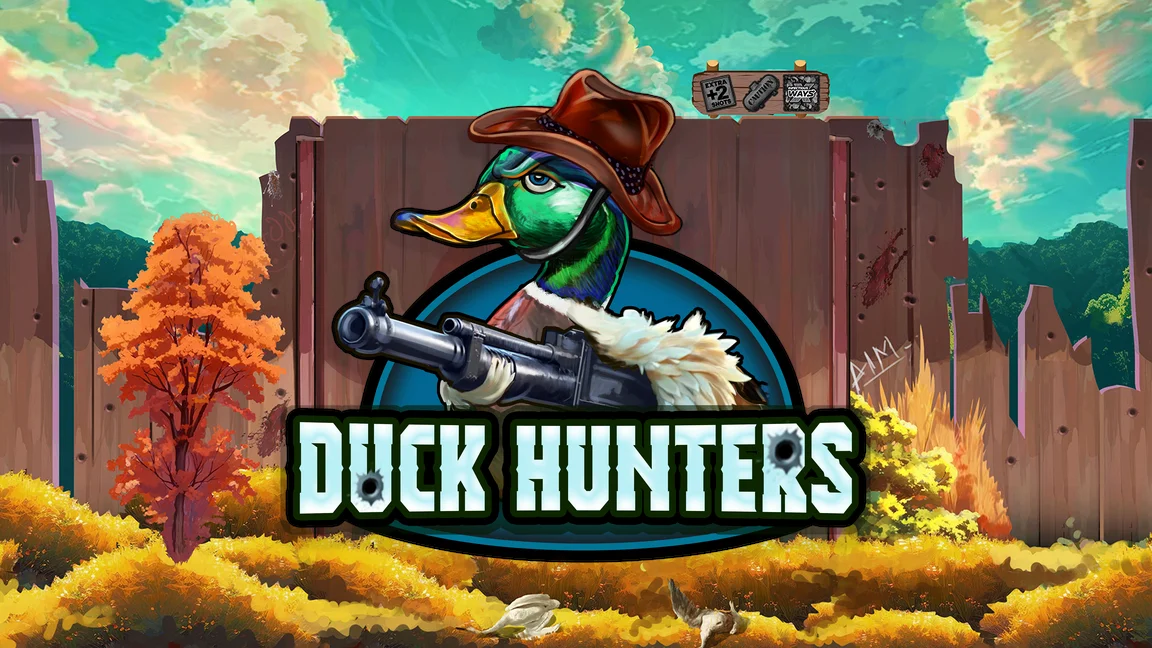 The promotional header for Duck Hunters, an online slot game on Betty.ca.