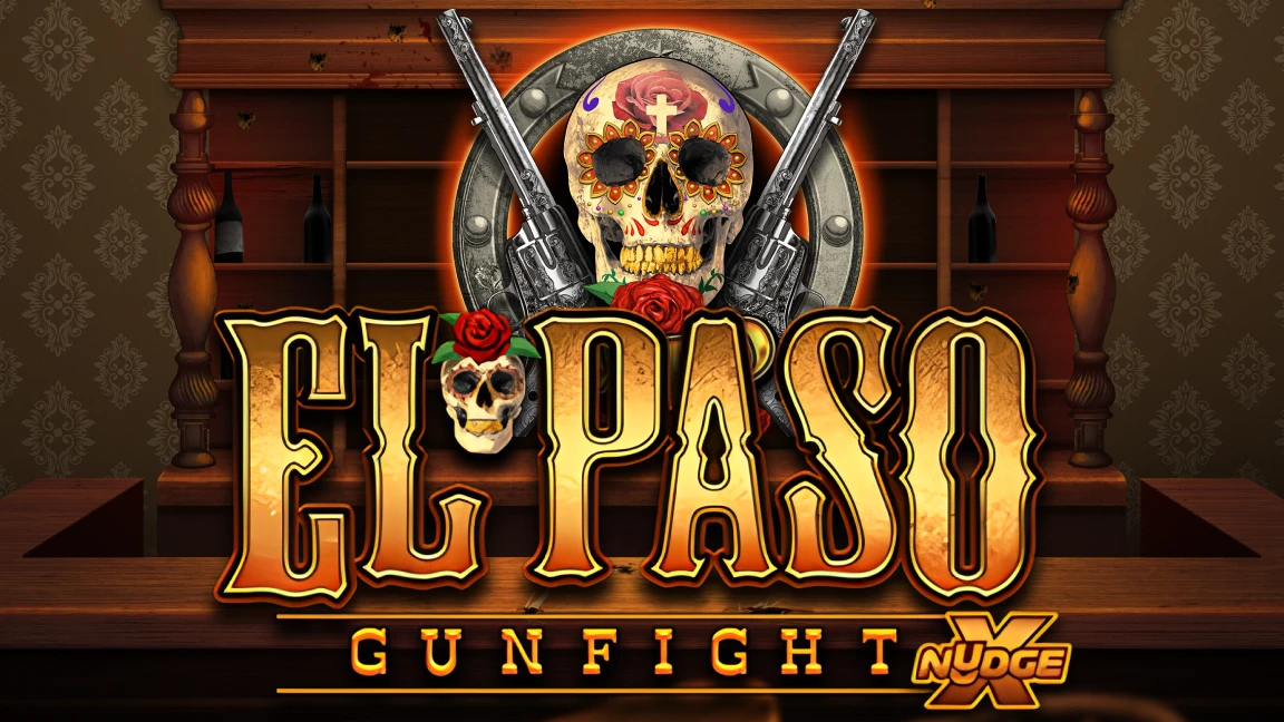 The promotional header for El Paso Gunfight xNudge, an online slot game on Betty.ca.