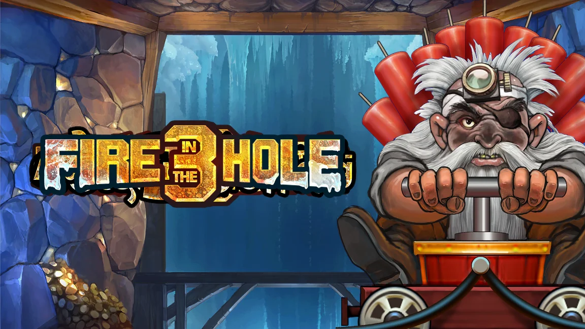 The promotional header for Fire in the Hole 3, an online slot game on Betty.ca.