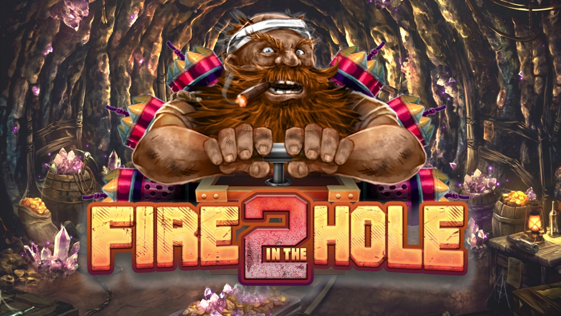 The promotional header for Fire in the Hole 2, an online slot game on Betty.ca.