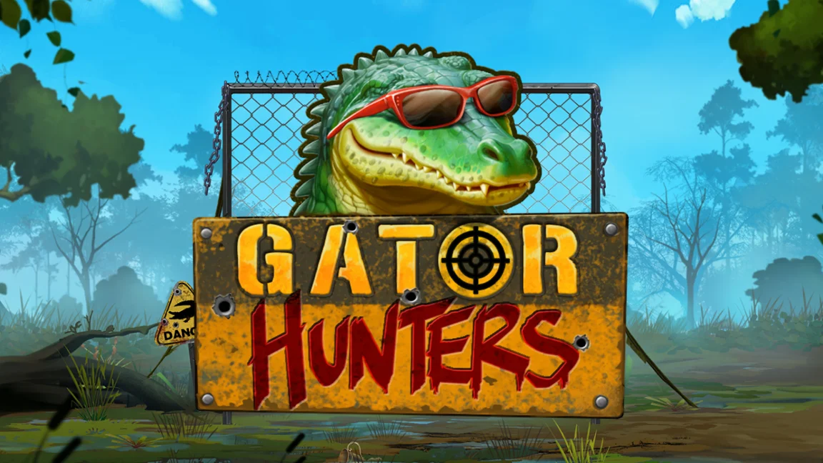 The promotional header for Gator Hunters, an online slot game on Betty.ca.