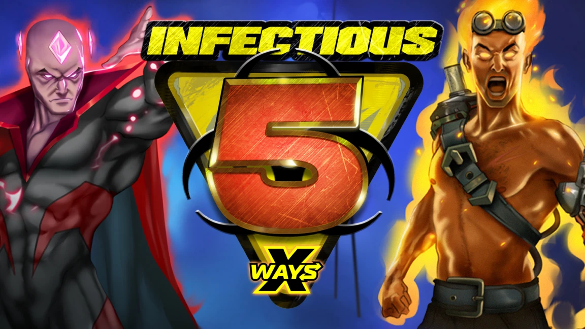 The promotional header for Infectious 5 xWays, an online slot game on Betty.ca.