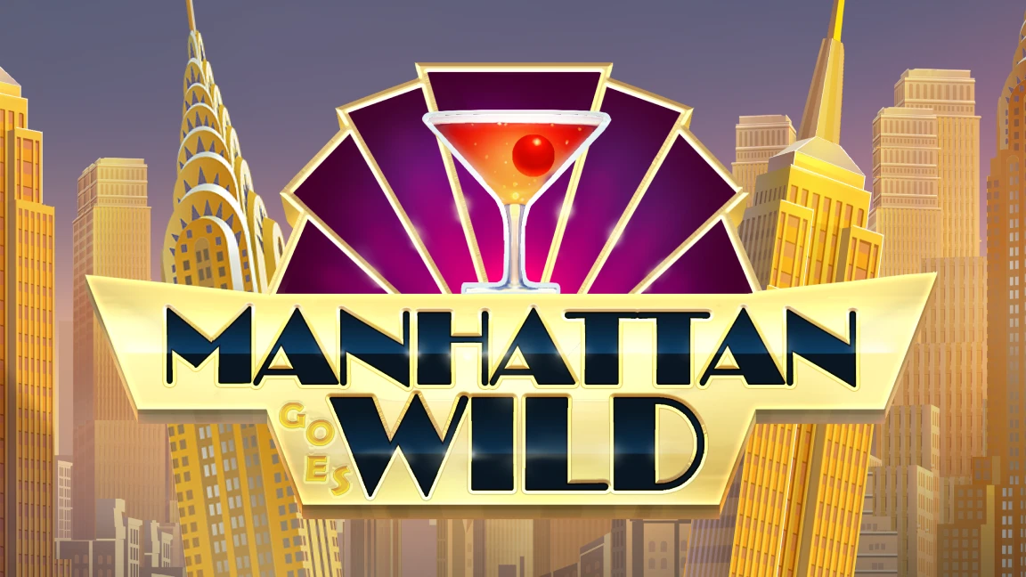 The promotional header for Manhattan Goes Wild, an online slot game on Betty.ca.