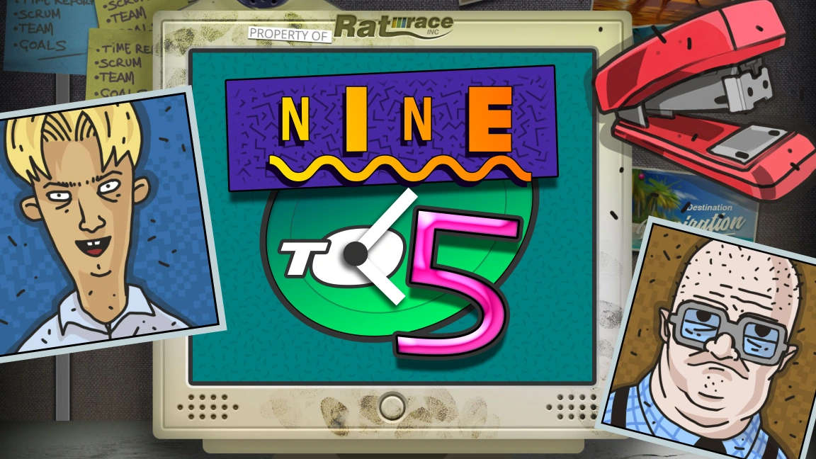 The promotional header for Nine to Five, an online slot game on Betty.ca.