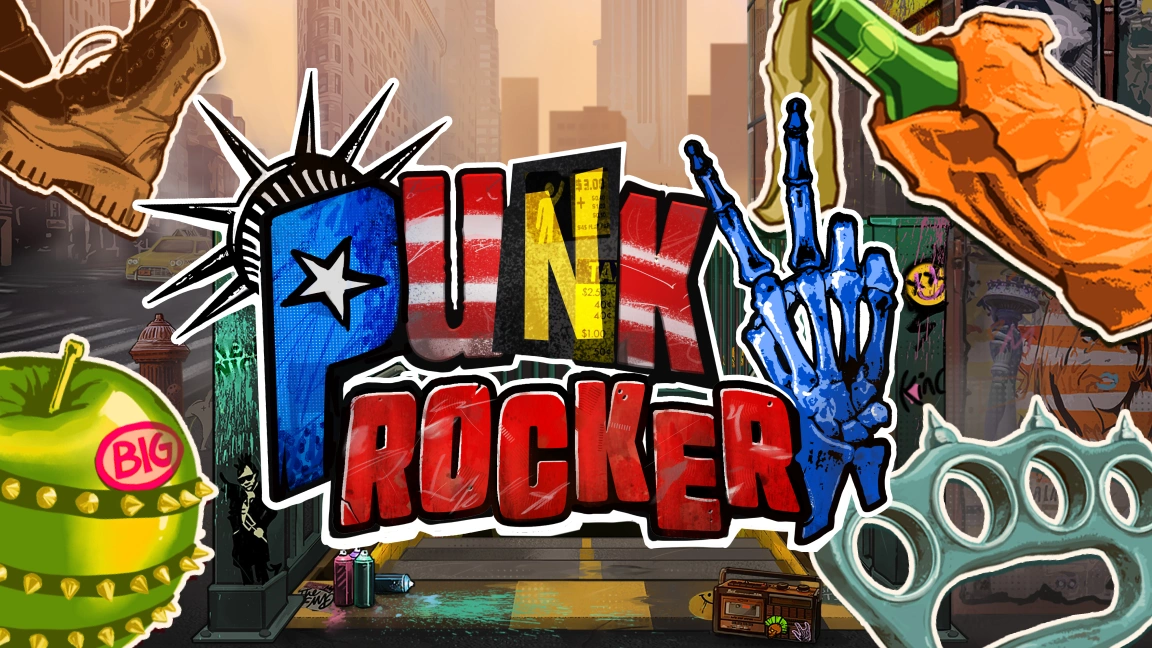 The promotional header for Punk Rocker 2, an online slot game on Betty.ca.