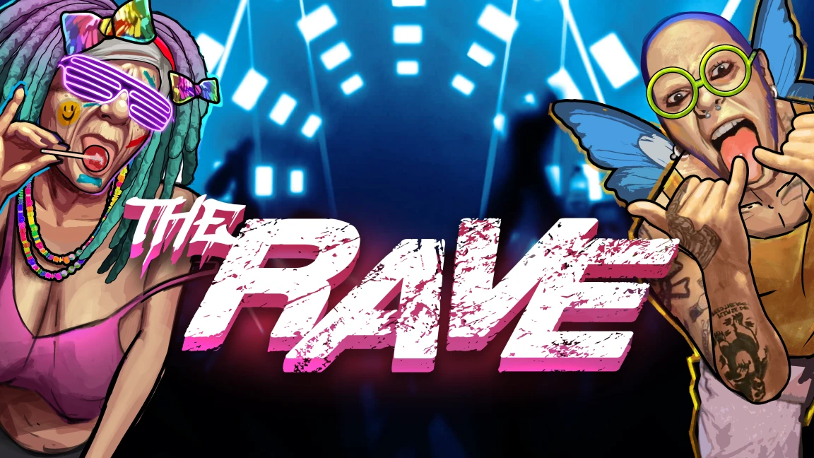 The promotional header for The Rave, an online slot game on Betty.ca.