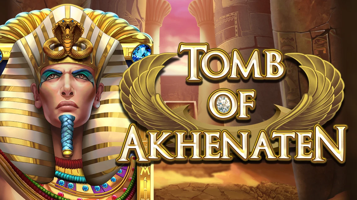 The promotional header for Tomb of Akhenaten, an online slot game on Betty.ca.
