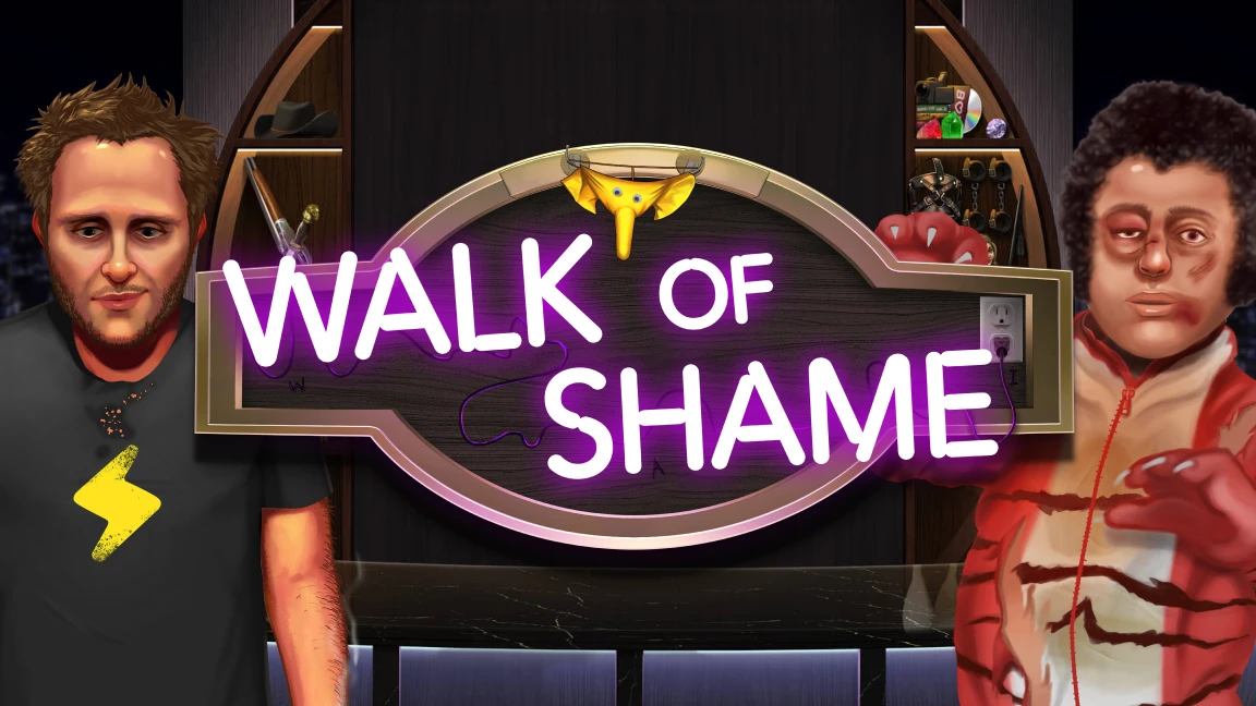 The promotional header for Walk of Shame, an online slot game on Betty.ca.