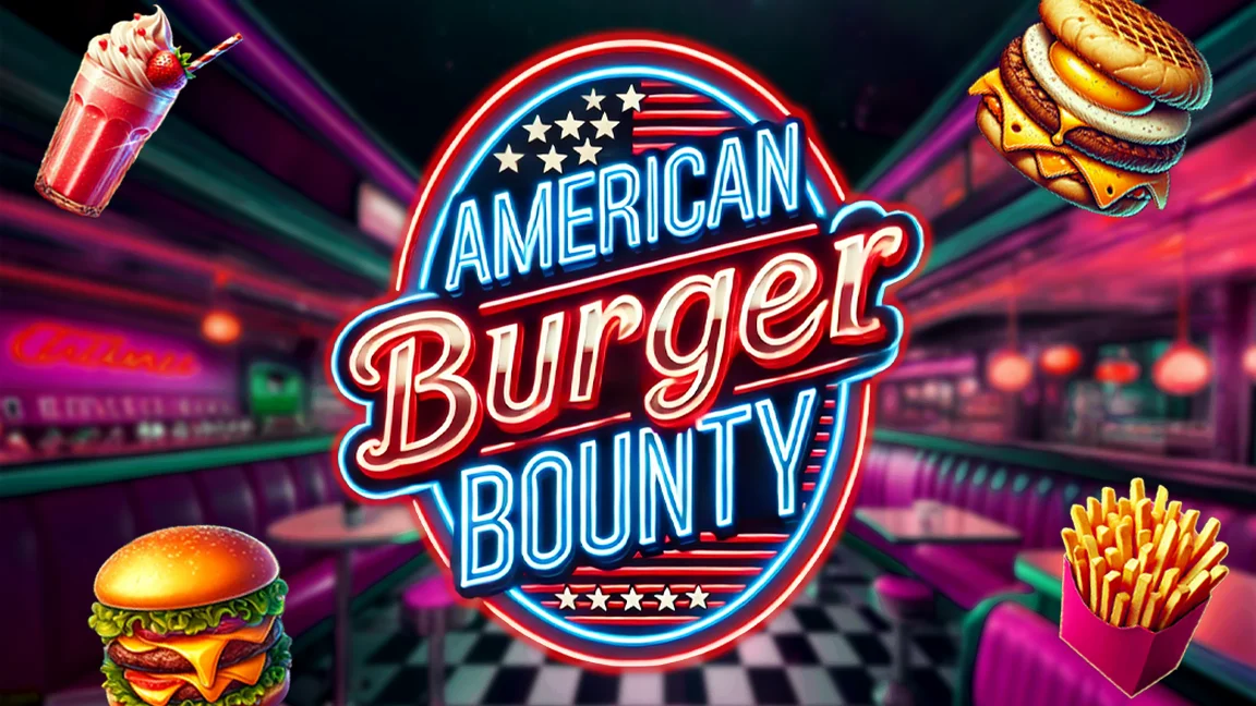 The promotional header for American Burger Bounty, an online slot game on Betty.ca.
