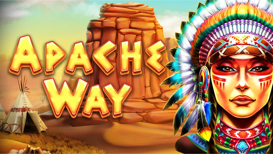 The promotional header for Apache Way, an online slot game on Betty.ca.