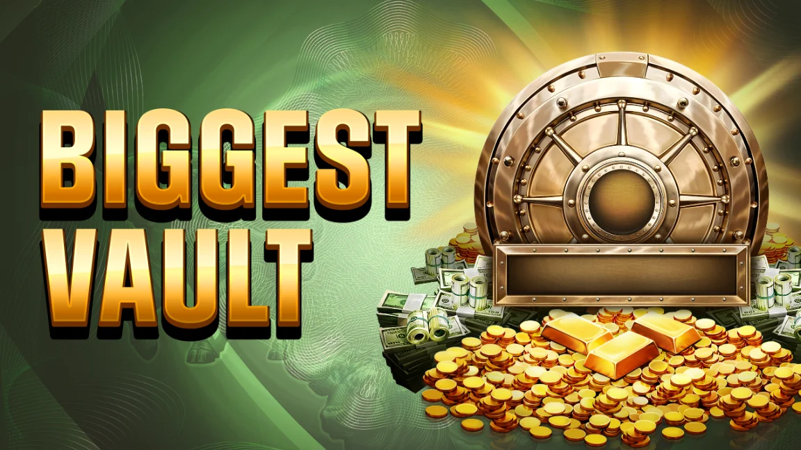 The promotional header for Biggest Vault, an online slot game on Betty.ca.