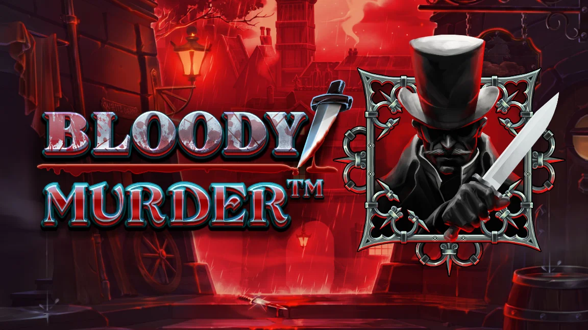 The promotional header for Bloody Murder, an online slot game on Betty.ca.
