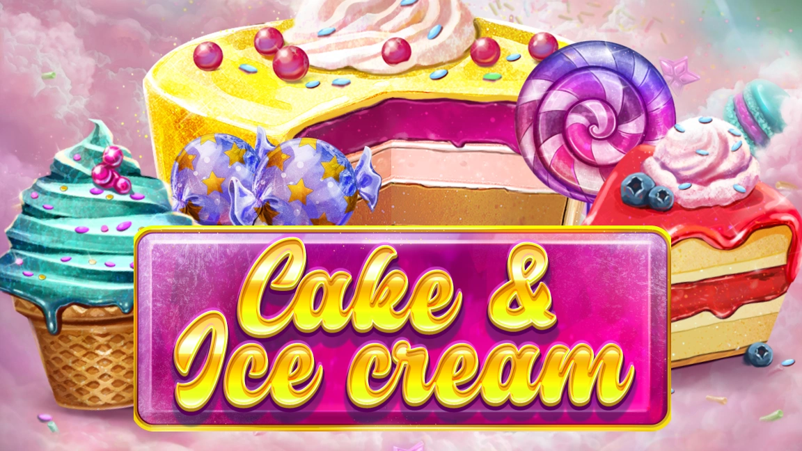 The promotional header for Cake and Ice Cream, an online slot game on Betty.ca.