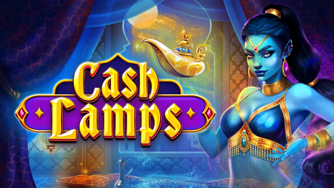 The promotional header for Cash Lamps, an online slot game on Betty.ca.