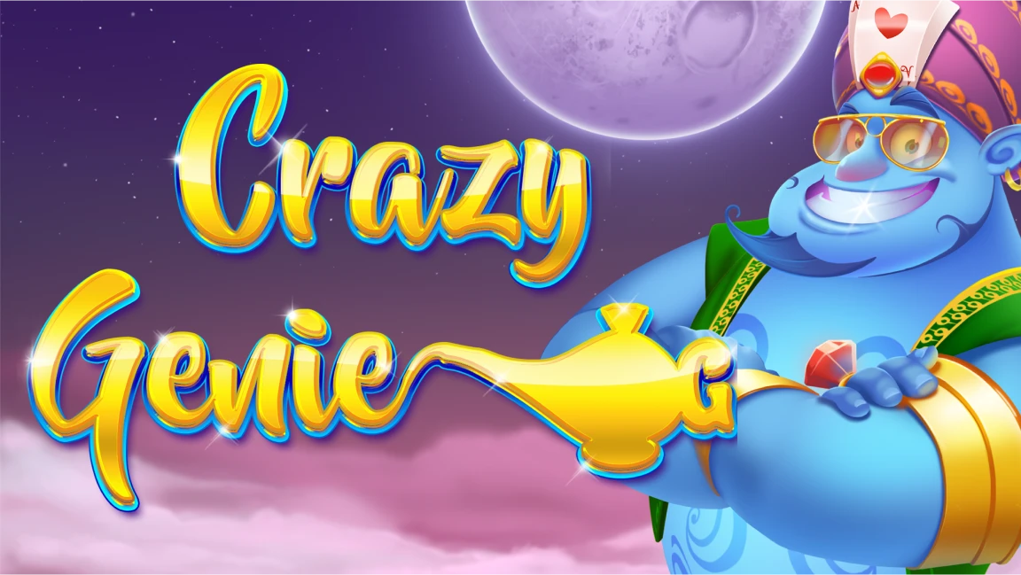 The promotional header for Crazy Genie, an online slot game on Betty.ca.