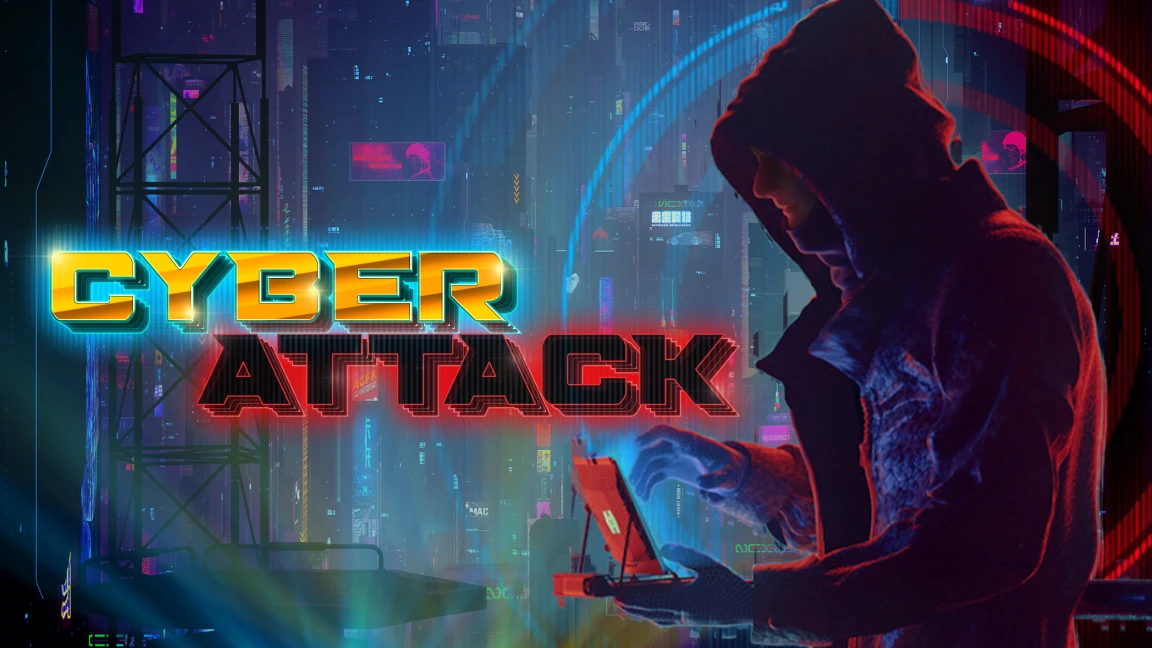 The promotional header for Cyber Attack, an online slot game on Betty.ca.
