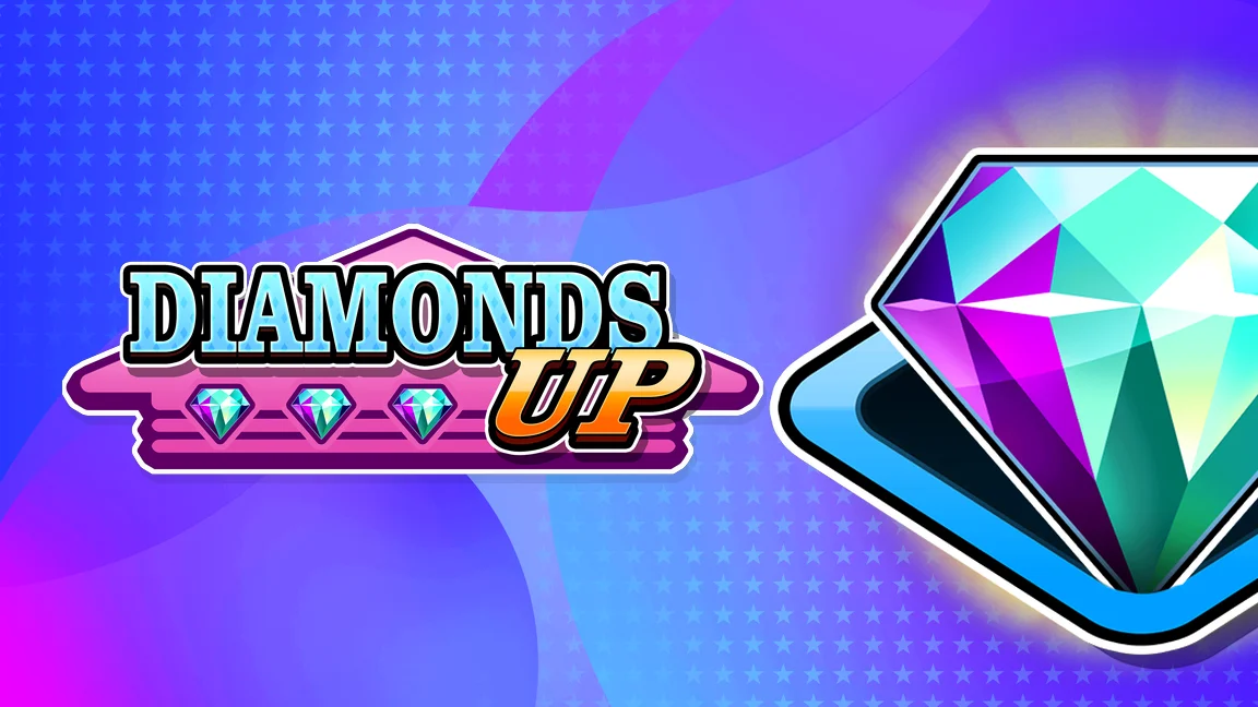The promotional header for Diamonds Up, an online slot game on Betty.ca.