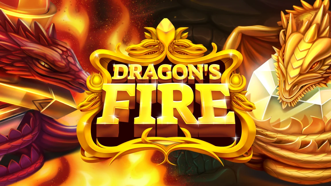 The promotional header for Dragon’s Fire, an online slot game on Betty.ca.