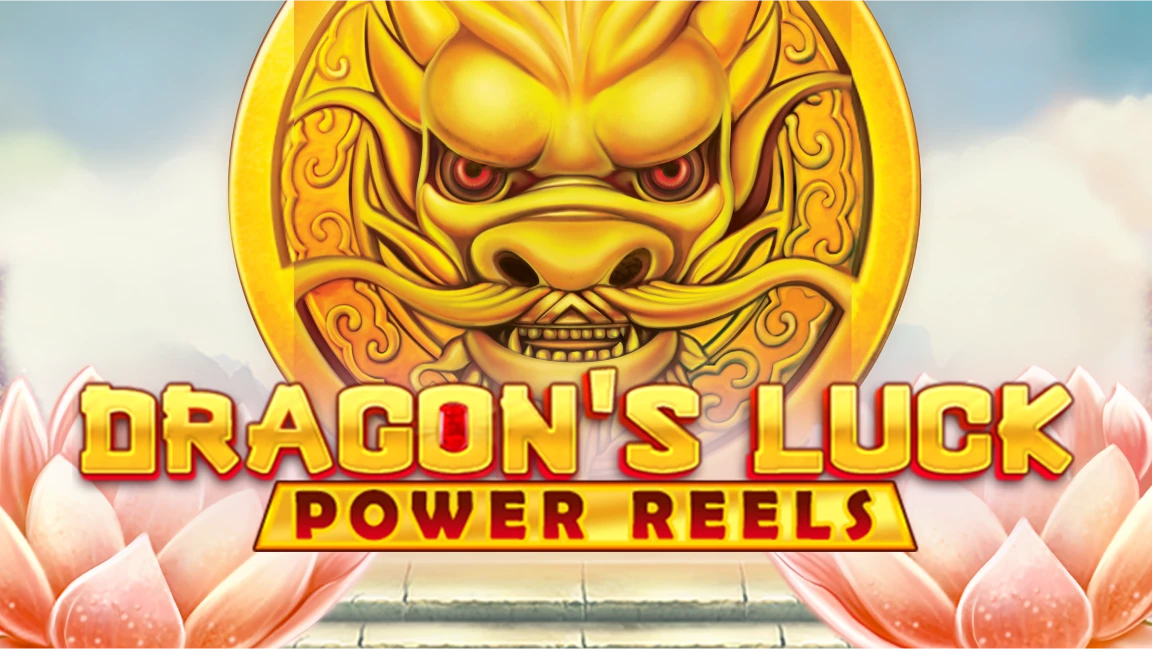 The promotional header for Dragon’s Luck Power Reels, an online slot game on Betty.ca.