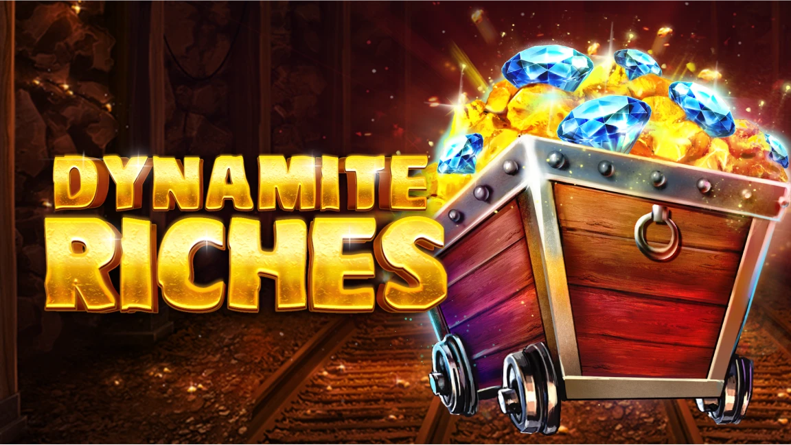 The promotional header for Dynamite Riches, an online slot game on Betty.ca.