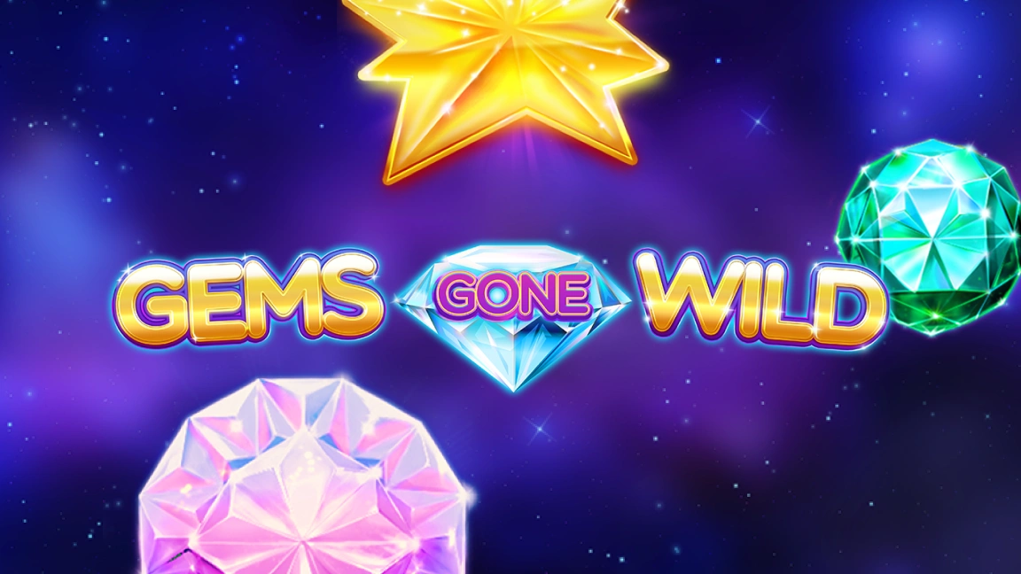 The promotional header for Gems Gone Wild, an online slot game on Betty.ca.