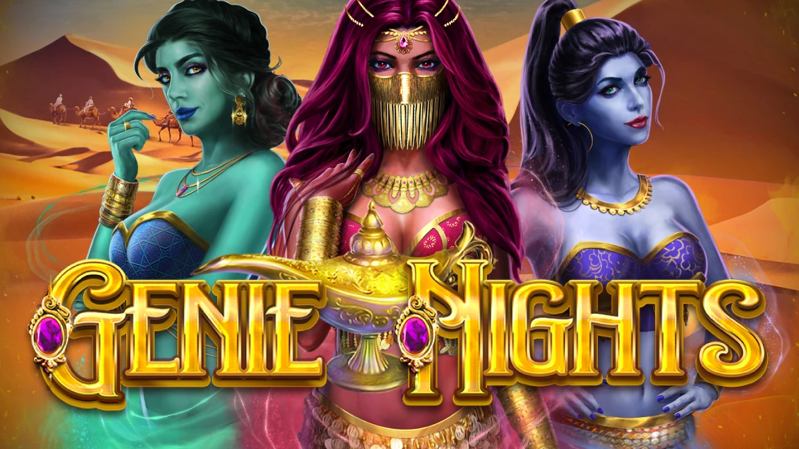 The promotional header for Genie Nights, an online slot game on Betty.ca.