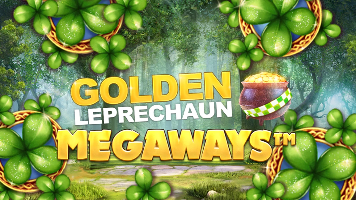 The promotional header for Golden Leprechaun MegaWays, an online slot game on Betty.ca.