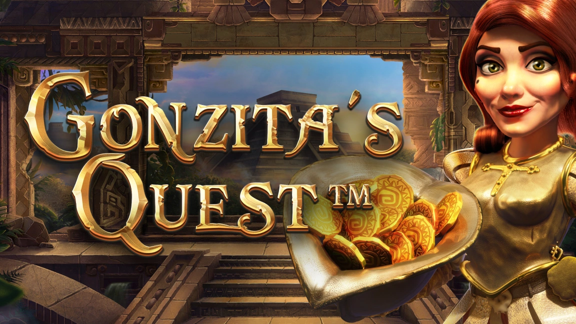 The promotional header for Gonzita's Quest, an online slot game on Betty.ca.