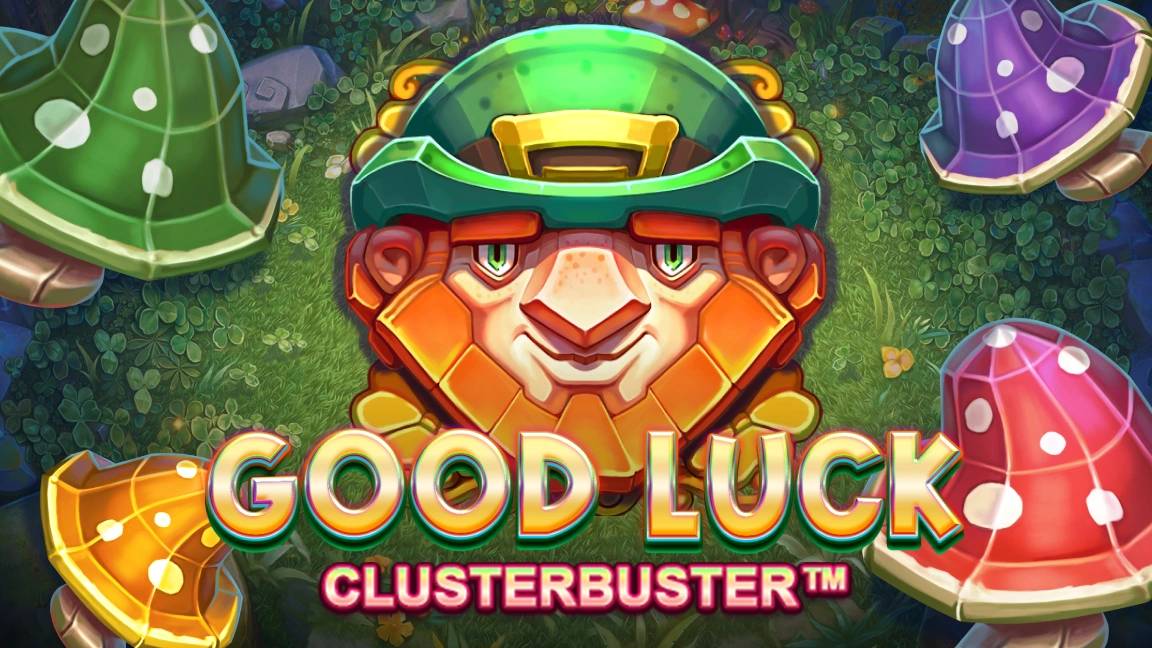 The promotional header for Good Luck Clusterbuster™, an online slot game on Betty.ca.