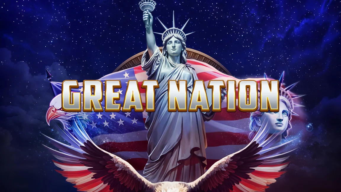 The promotional header for Great Nation Megaways, an online slot game on Betty.ca.
