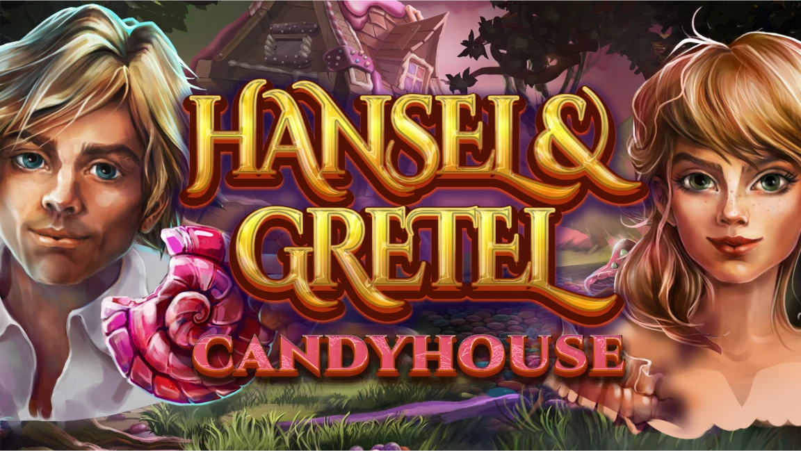 The promotional header for Hansel & Gretel Candyhouse, an online slot game on Betty.ca.