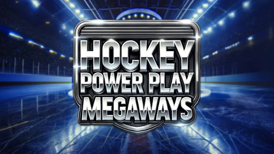 The promotional header for Hockey Power Plays Megaways, an online slot game on Betty.ca.