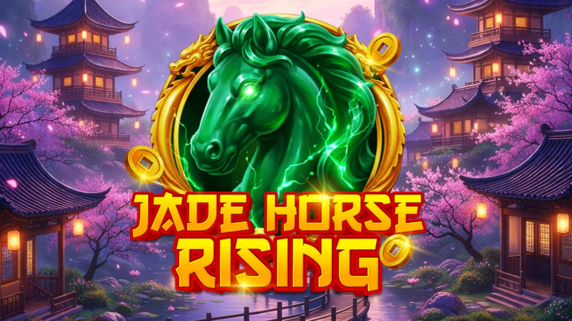 The promotional header for Jade Horse Rising, an online slot game on Betty.ca.