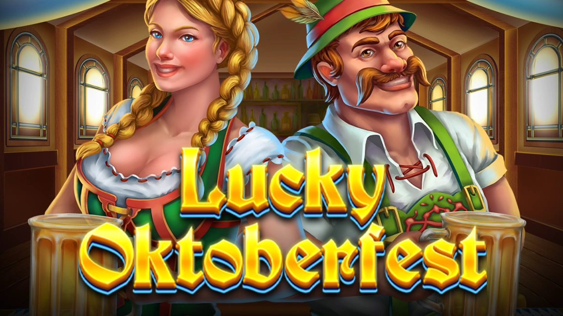 The promotional header for Lucky Oktoberfest, an online slot game on Betty.ca.