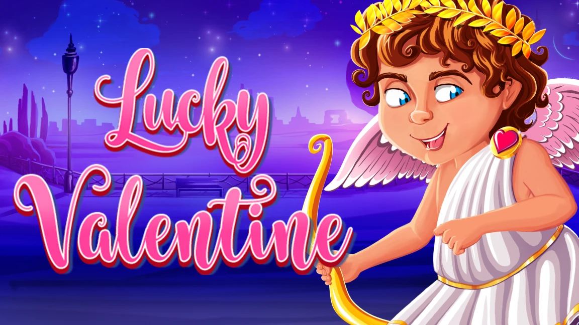 The promotional header for Lucky Valentine, an online slot game on Betty.ca.