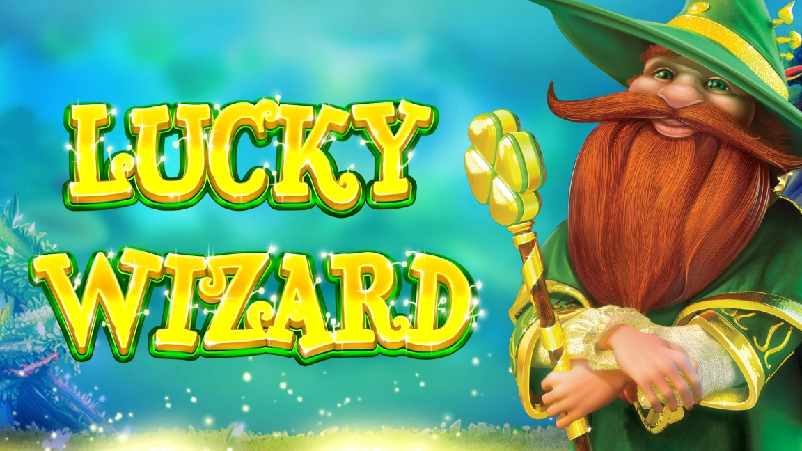 The promotional header for Lucky Wizard, an online slot game on Betty.ca.
