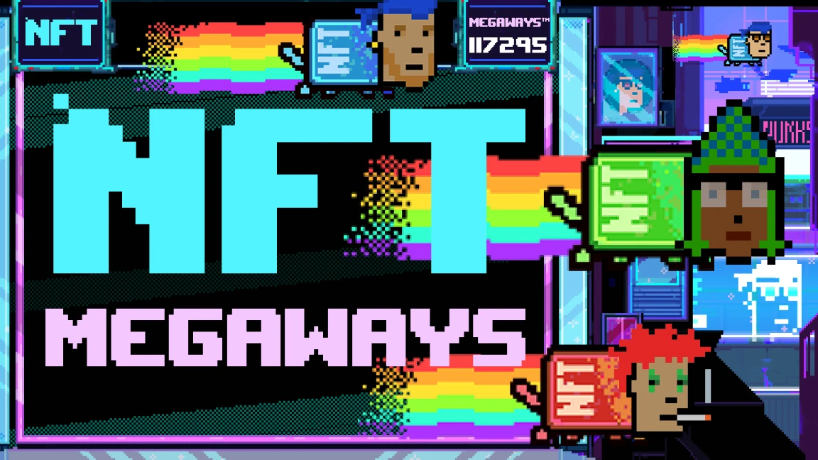 The promotional header for NFT MegaWays™, an online slot game on Betty.ca.