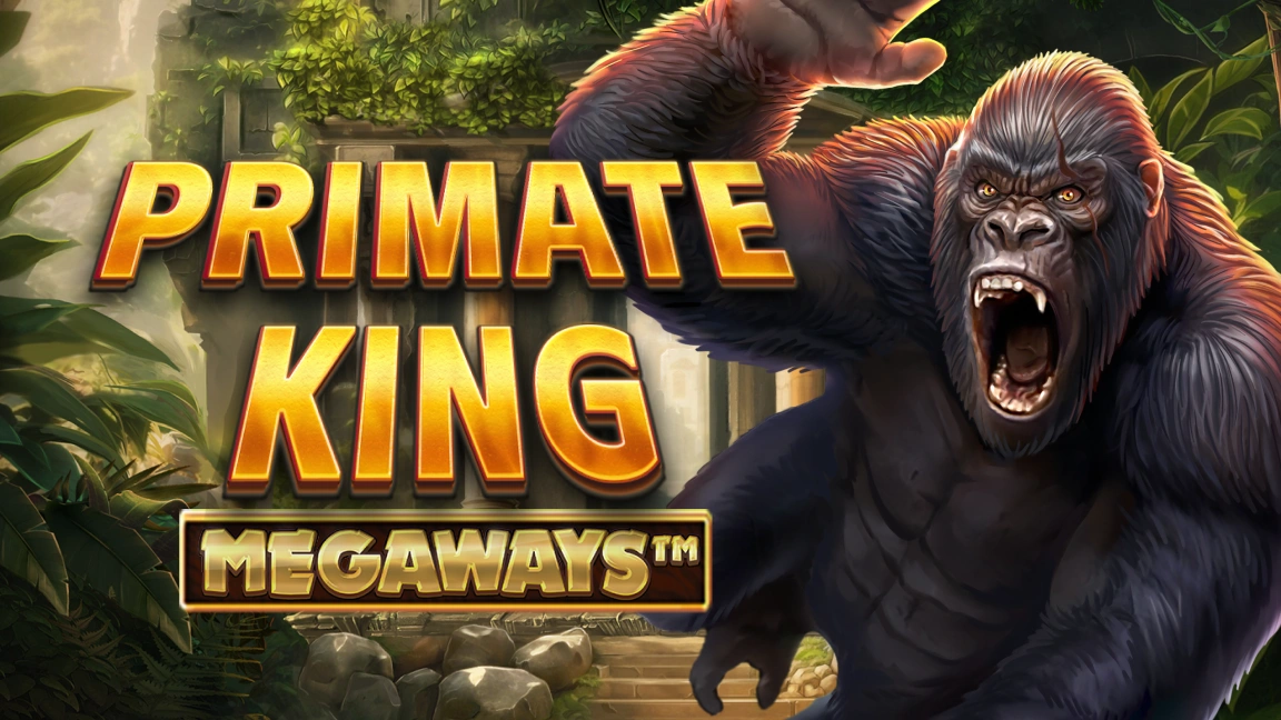 The promotional header for Primate King Megaways, an online slot game on Betty.ca.