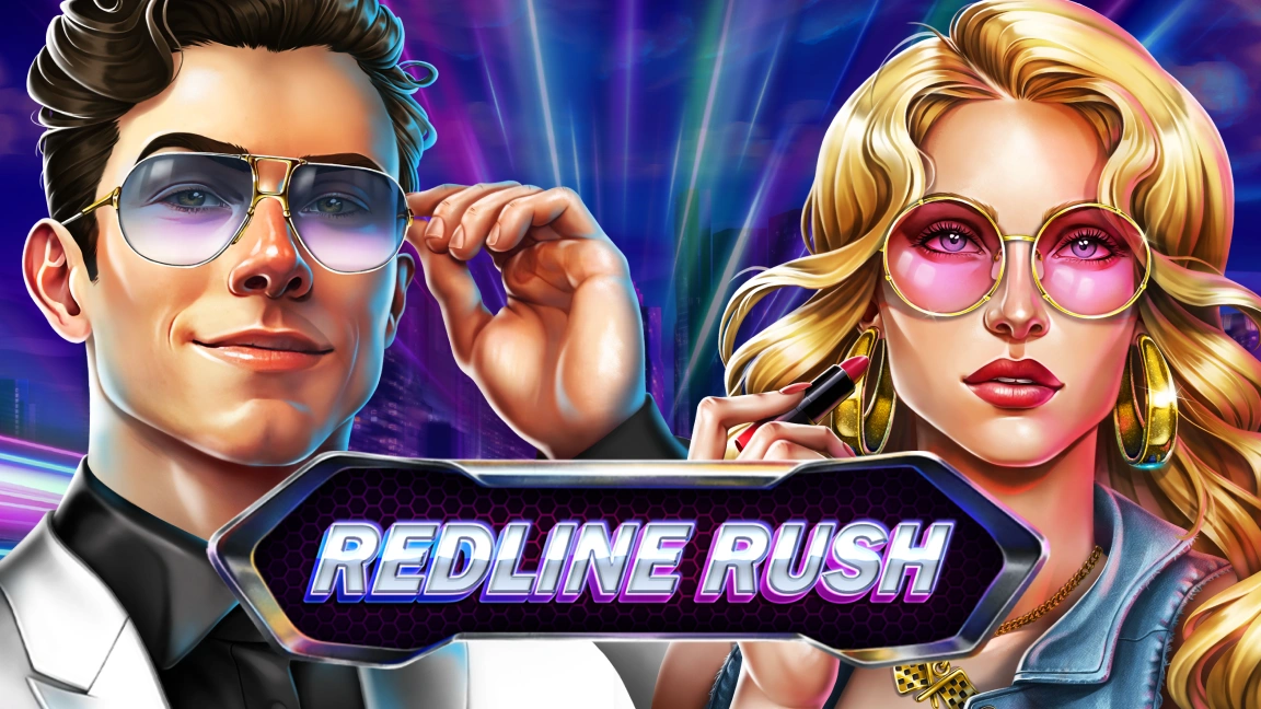 The promotional header for Redline Rush, an online slot game on Betty.ca.