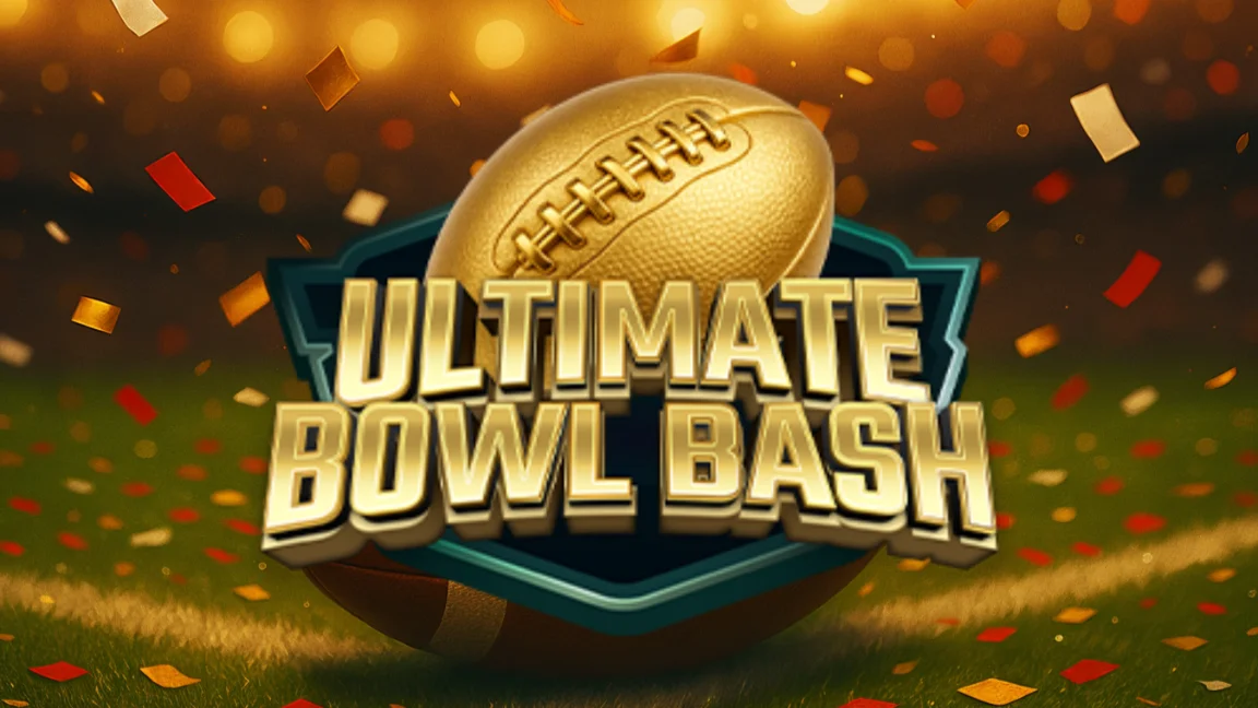 The promotional header for Ultimate Bowl Bash, an online slot game on Betty.ca.